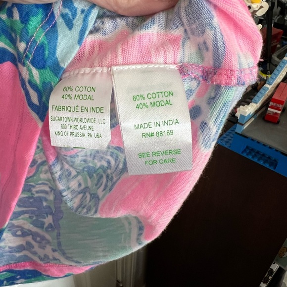 Lilly Pulitzer sleeveless Essie dress size L pink Barefoot Princess - Picture 5 of 6